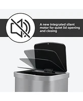 13 Gal./50 Liter Stainless Steel Rectangular Motion Sensor Trash Can for Kitchen