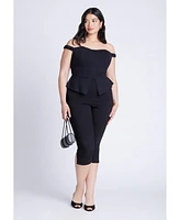 Eloquii Plus Off The Shoulder Peplum Top