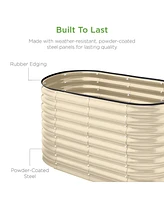 Best Choice Products 4x2x2ft Outdoor Raised Metal Oval Garden Bed, Planter Box for Vegetables, Flowers