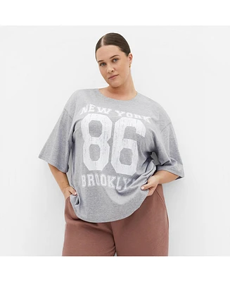City Chic Plus Lani Oversized Tee
