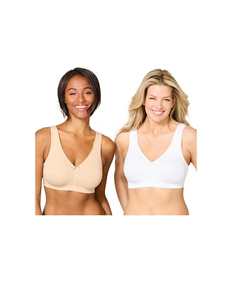 Comfort Choice Plus 2-Pack Cotton Full Coverage Bra