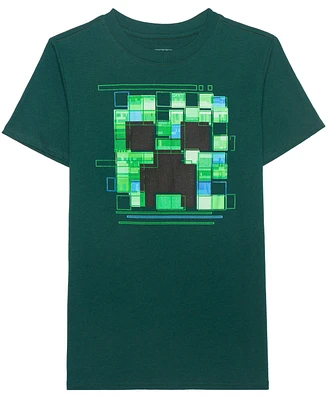 Minecraft Little & Big Boys Creeper Glitch T-Shirt