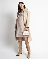 Seraphine Women's Belted Maternity Trench Coat