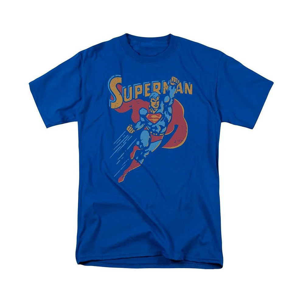 Superman Men's Life Like Action Short Sleeve Adult Tee / T-Shirt