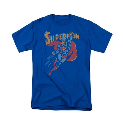 Superman Men's Life Like Action Short Sleeve Adult Tee / T-Shirt