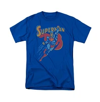 Superman Men's Life Like Action Short Sleeve Adult Tee / T-Shirt