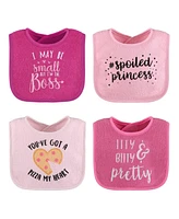 The Peanutshell Baby Girls Terry Bibs, 18 Pack for Feeding, Teething, or Drooling|Girl Foods/Holiday