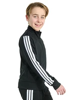 adidas Big Boys Long-Sleeve Full-Zip Essential Tricot Jacket