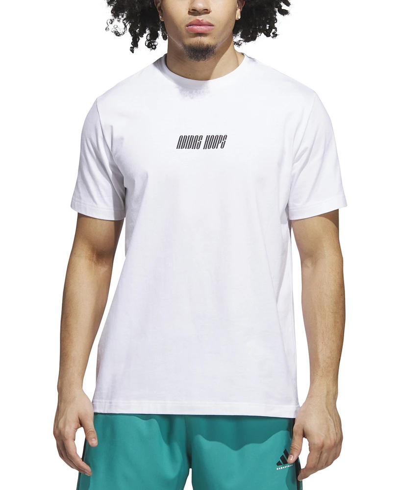 adidas Men's Basketball Hoop Logo Graphic T-Shirt