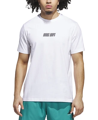 adidas Men's Basketball Hoop Logo Graphic T-Shirt