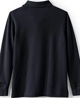 Lands' End Girls School Uniform Long Sleeve Mesh Polo Shirt