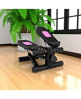 Slickblue Mini Stepper with Resistance Bands and Adjustable Height for Exercise at Home