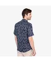 Vustra Men's Island Breeze Printed Linen Shirt