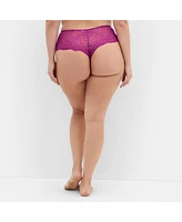 City Chic Plus Size Caitlin Lace Cheeky Panty