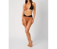 WeWoreWhat Women's Belted Twist High Rise Bottom