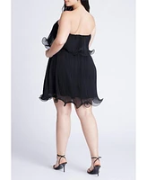 Eloquii Plus Ruffle Hem Mini Dress