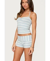 Edikted Women's Lorenza Striped Halter Top