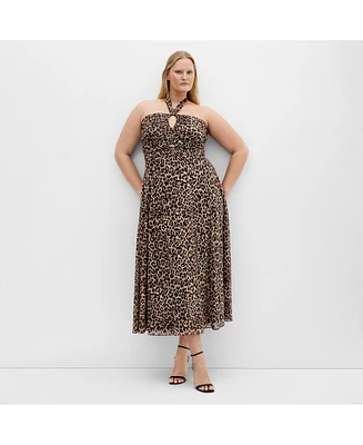 City Chic Plus Everlee Animal Print Maxi Dress
