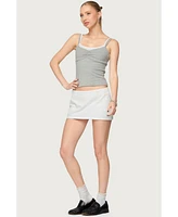 Edikted Womens Lilian Layered Striped Tank Top