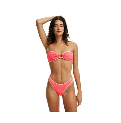 Cotton On Women's Refined High Side Brazilian Bikini Bottom