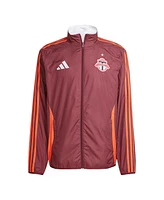 Adidas Men's Red/White Toronto Fc 2025 Anthem Reversible Full-Zip Jacket