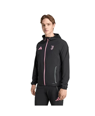Adidas Men's Black Juventus 2025/26 Tiro Vis Tech Travel Jacket