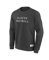 Fanatics Men's Charcoal Las Vegas Raiders Elements Future Ground Lettering Pullover Sweatshirt