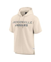 Fanatics Men's Cream Jacksonville Jaguars Elements Future Ground Lettering Short Sleeve Pullover Hoodie