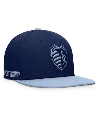 Fanatics Men's Navy Sporting Kansas City Sitter Snapback Hat