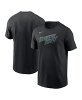 Nike Men's Black Tampa Bay Rays City Connect Wordmark T-Shirt