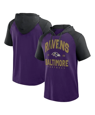 Logo Athletic Men's Purple Baltimore Ravens Prime Hoodie T-Shirt