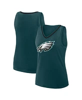 Logo Athletic Women's Midnight Green Philadelphia Eagles Stellar Win V-Neck Tank Top