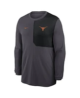 Nike Men's Anthracite Texas Longhorns 2025 Sideline Coach Uv Performance Long Sleeve T-Shirt