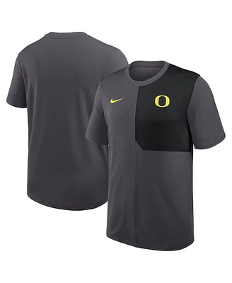 Nike Men's Anthracite Oregon Ducks 2025 Sideline Uv Performance Coach T-Shirt