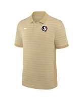 Nike Men's Gold Florida State Seminoles 2025 Early Season Coaches Sideline Victory Stripe Performance Polo Shirt