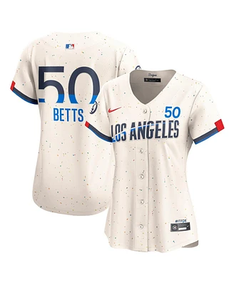 Nike Women's Mookie Betts Cream Los Angeles Dodgers City Connect Limited Jersey