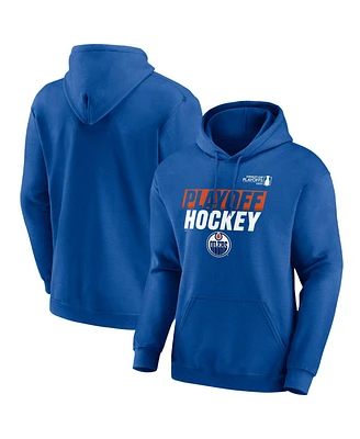 Fanatics Men's Royal Edmonton Oilers 2025 Stanley Cup Playoffs Breakout Fleece Pullover Hoodie