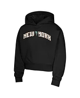 Outerstuff Big Girls Black New York Liberty Top Closer Fashion Pullover Hoodie