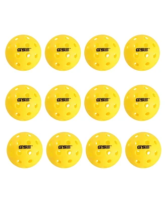 Gse Games & Sports Expert 12-Pack of Outdoor Pickleball Balls Set, Usapa Standard 40 Holes Pickle Balls (Several Colors Available)
