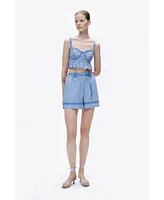 Nocturne Women's Lace-Up Mini Shorts