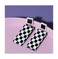 Sohi Checkered Drop Earrings