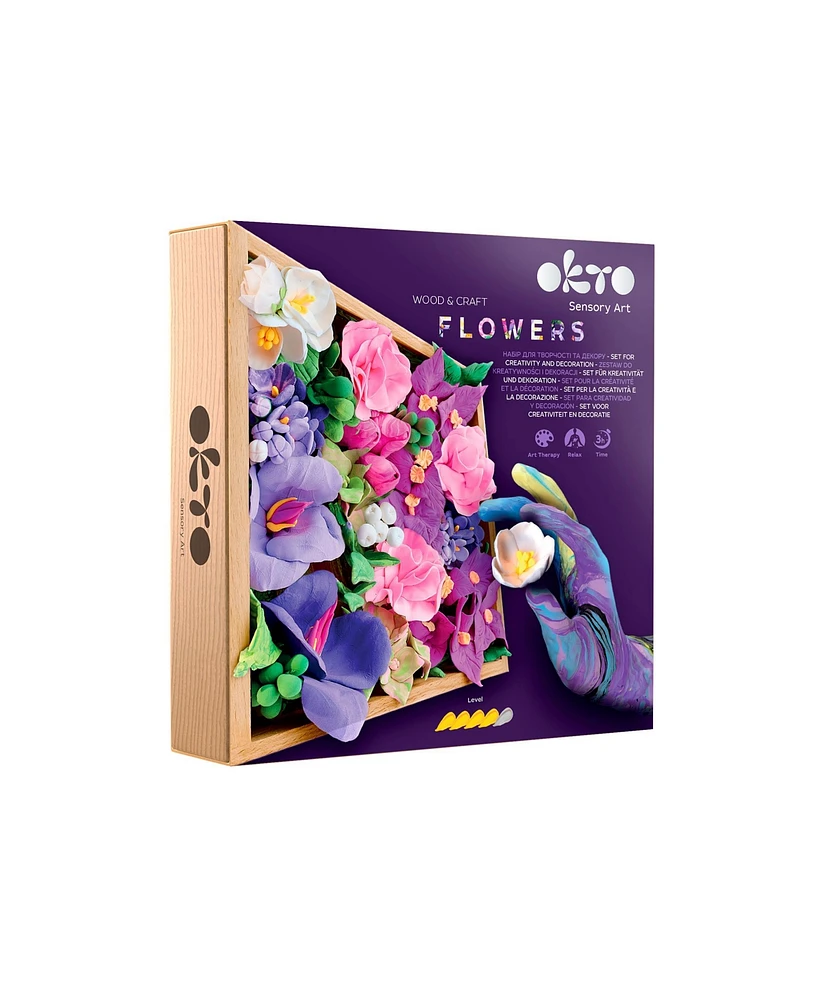 Wise Elk Okto Sensory Art 3D Woodcraft "Inspiration" – Flowers Craft Kit