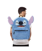 Disney Stitch Plush Character & Tropical Print 16.5" Flip Pak Reversible Backpack