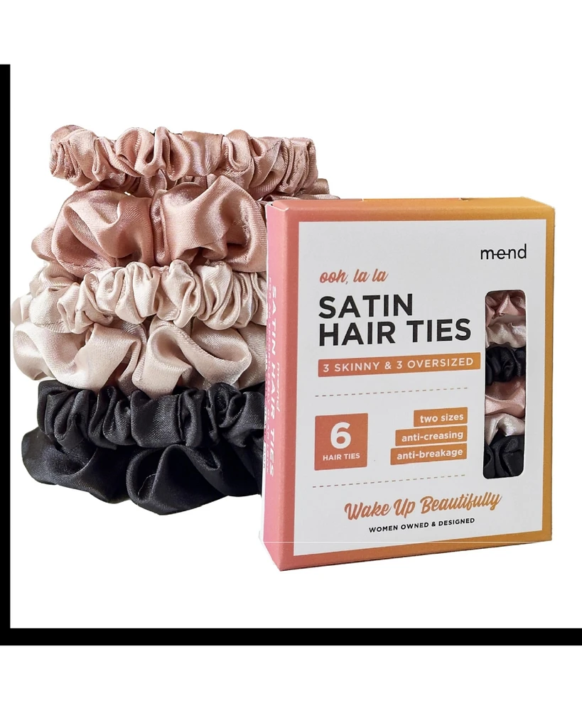 Night Assorted Satin Scrunchies 6-pack