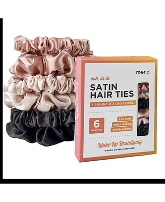 Night Assorted Satin Scrunchies 6-pack