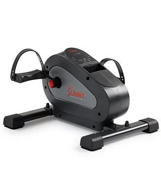 Sunny Health & Fitness Smart Motorized Mini Exercise Bike with 18 Speed Levels, Free SunnyFit App Bluetooth Link