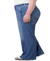 Seven7 Plus Denim Illusion Wide Leg Jeans