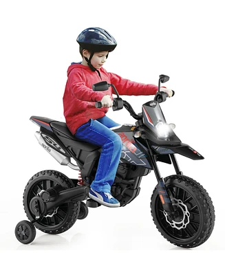 Aprilia Licensed Kids Ride On Motorcycle with 2 Training Wheels