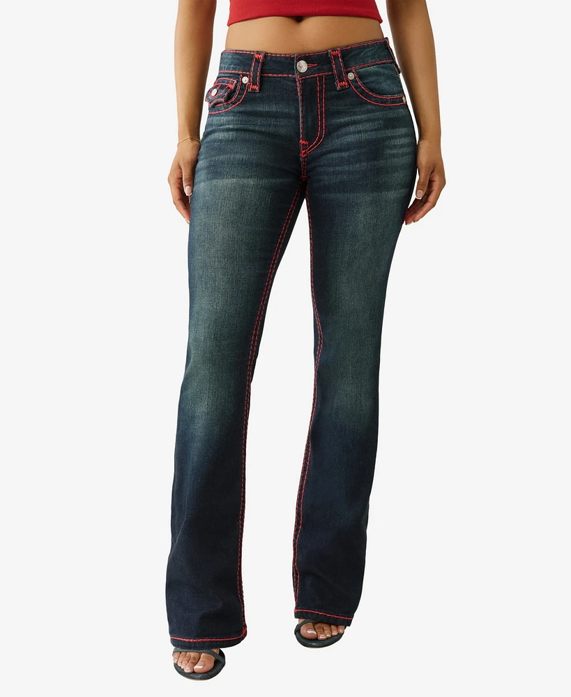 True Religion Women's Becca Super T Rhinestone Bootcut Jeans