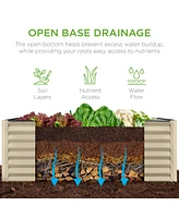 Best Choice Products 4x2x2ft Outdoor Metal Raised Garden Bed, Planter Box for Vegetables, Flowers
